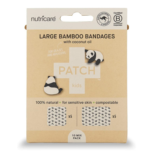 Patch™ Kids (Panda Design) Adhesive Strip with Coconut Oil, 2 x 3 Inch / 3 x 3 Inch