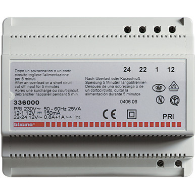 Alimentatore per impianto video/citofono