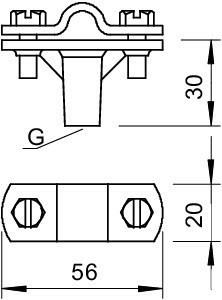 supporto cavi per parafulmine