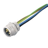 connettore circolare, da incasso (con cavo)