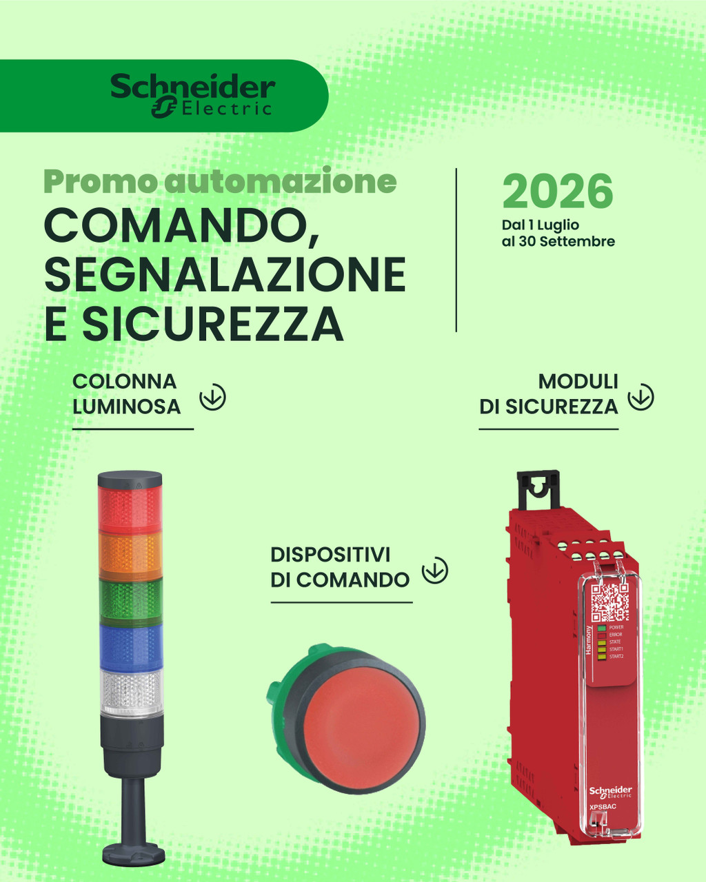 Schneider Comando Segnalazione Sicurezza