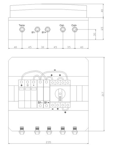 Quadro di stringa DC per fotovoltaico