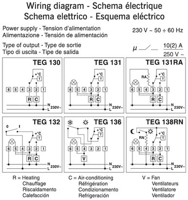 Termostato/Regolatore di temperatura ambiente