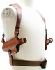 East.A cowhide wide harness shoulder holster W holster type brown