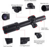 FOCUHUNTER Tactical Scope 1-6X24E 1/2 MOA Waterproof Antifogging Aluminum Weaver / Picatinny Rail Mount Optical Lighting Red Illumination