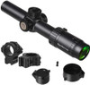 WestHunter Optics HD 1-6X24 IR Hunting Rifle Scope, 30mm Red-Green Illuminated Reticle 