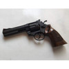 Muzzle left of Marushin S&W M629 Classic Half Checkered HW Black Gas Revolver Airsoft Gun with finest walnut wooden grip