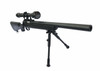 Muzzle right of WELL MB02 Bolt Action Airsoft Cocking Rifle with Scope Bipod