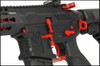 Left side of G&G ARMAMENT CM16 SRXL Red Edition Black/Red Airsoft electric rifle gun