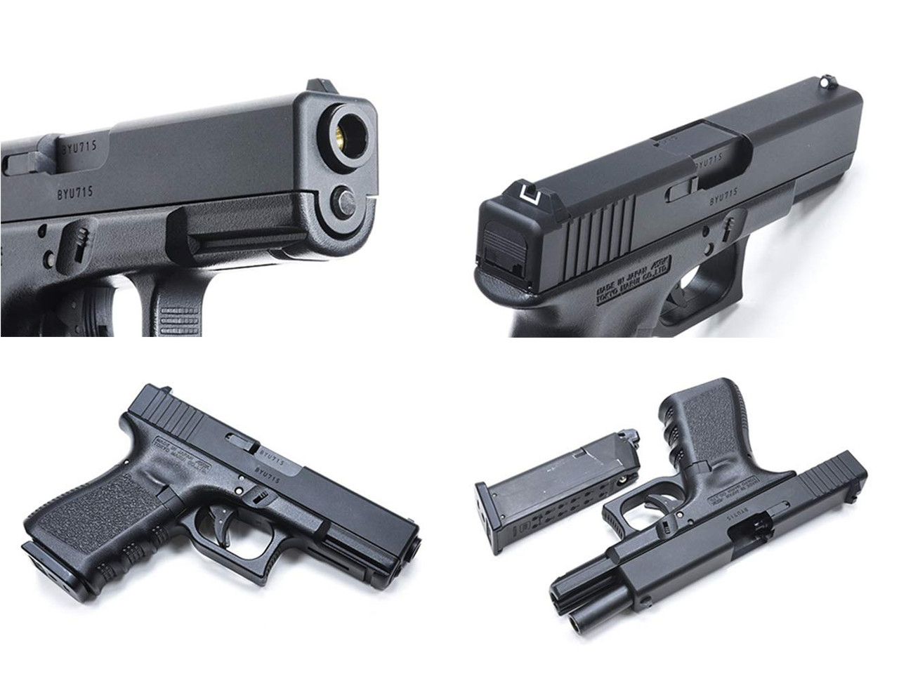 GUARDER A6061 CNC 9mm marking slide TM G19 BK - Airsoft Shop Japan