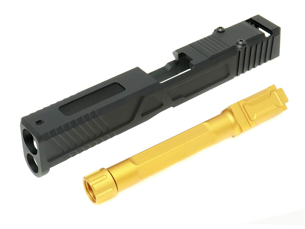 MITA Aluminum Slide CNC Custom Slide Kit RMR READY for VFC GBB G17 Black / Gold 