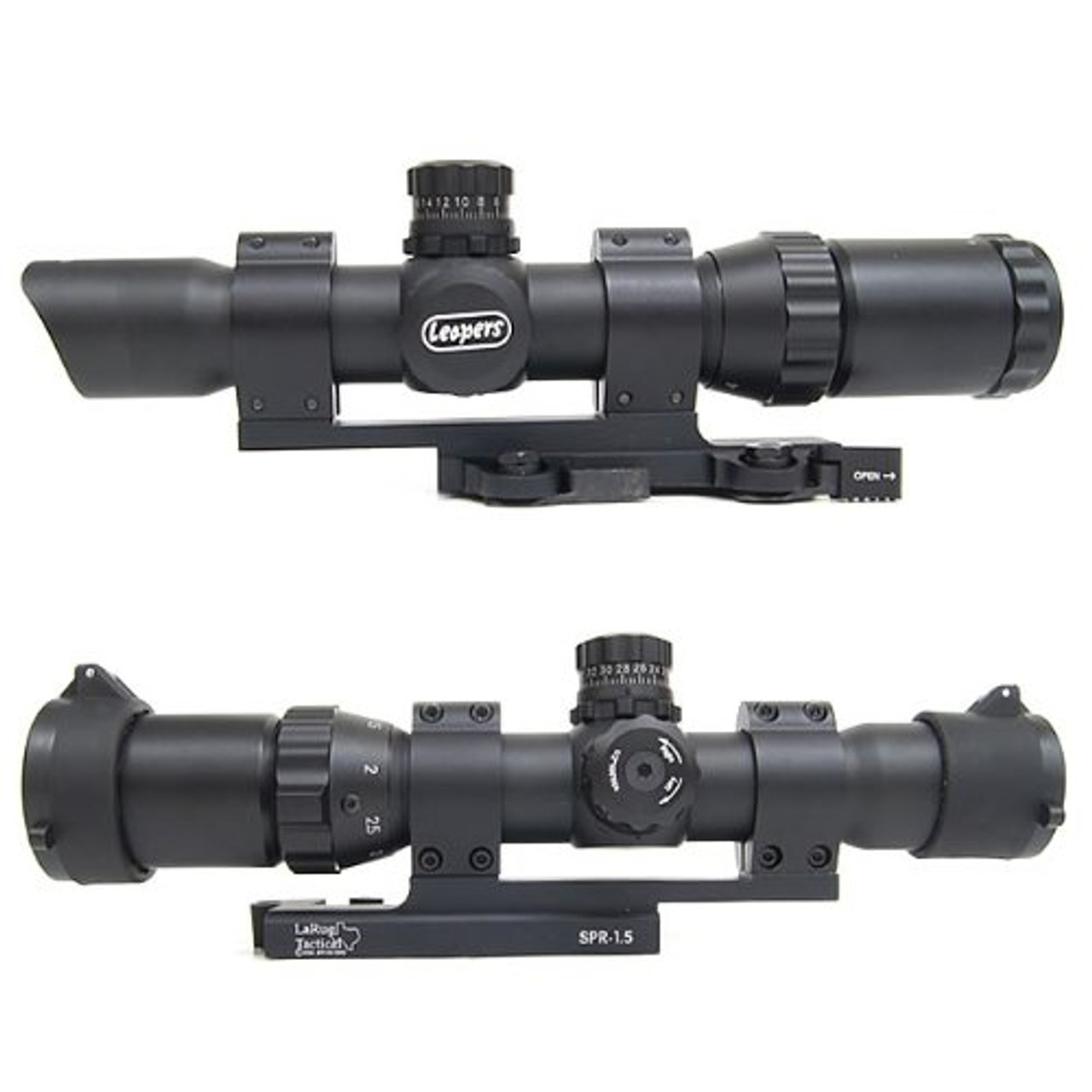 ACCUSHOT 1-4X28 30mm CQB Zoom Scope and LaRue LT104 Type Mount