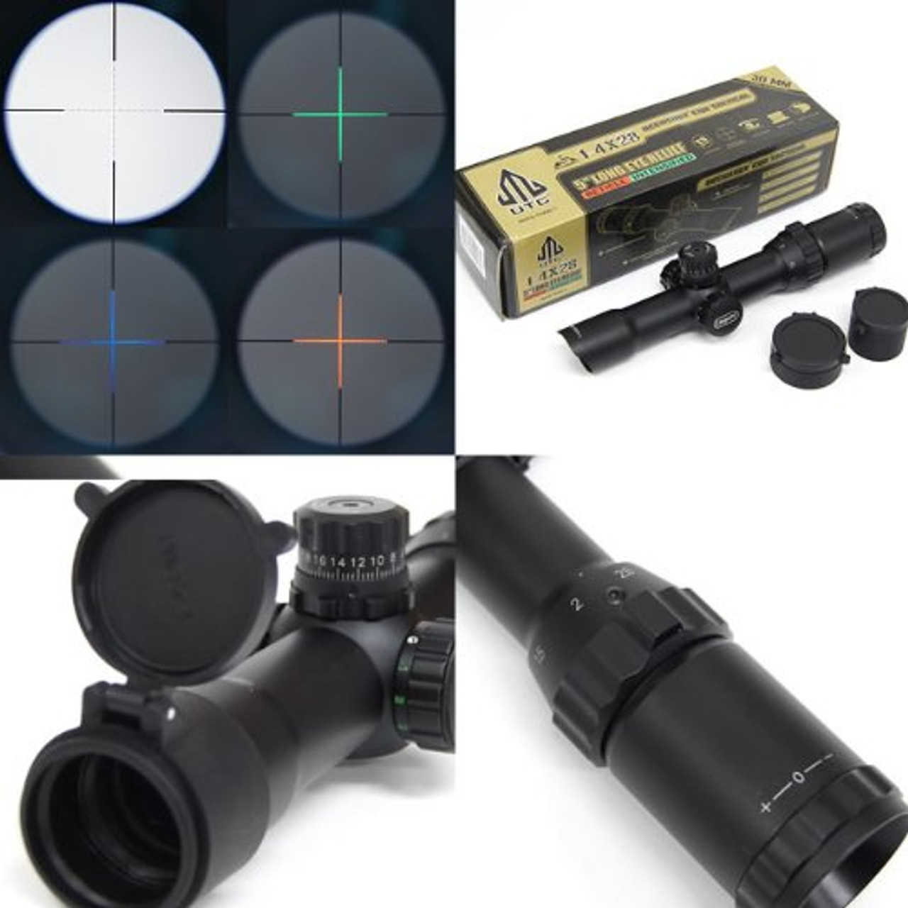 ACCUSHOT 1-4X28 30mm CQB Zoom Scope and LaRue LT104 Type Mount