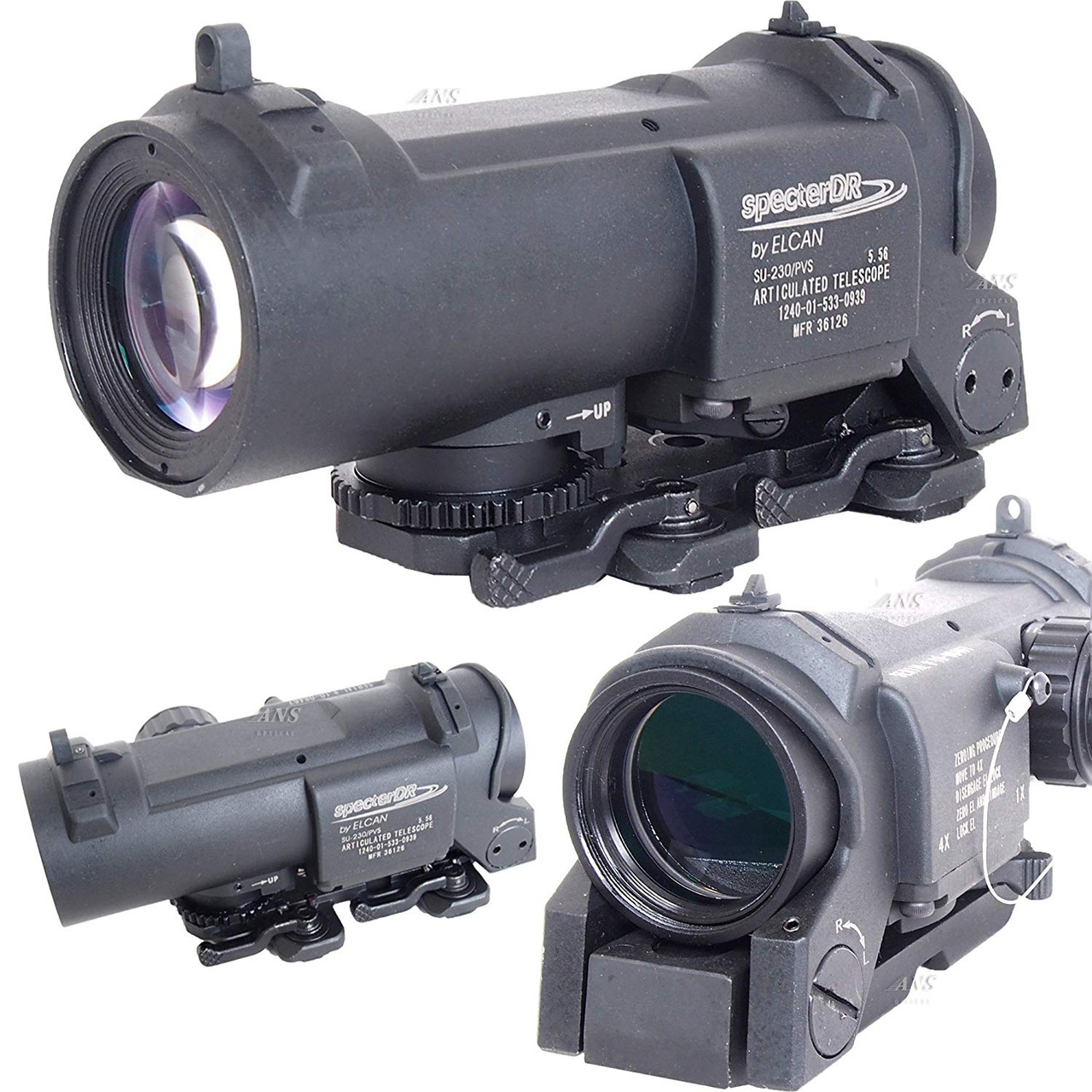 ANS Optical 1x/4x switchable ELCAN SPECTERDR scope black Airsoft Shop