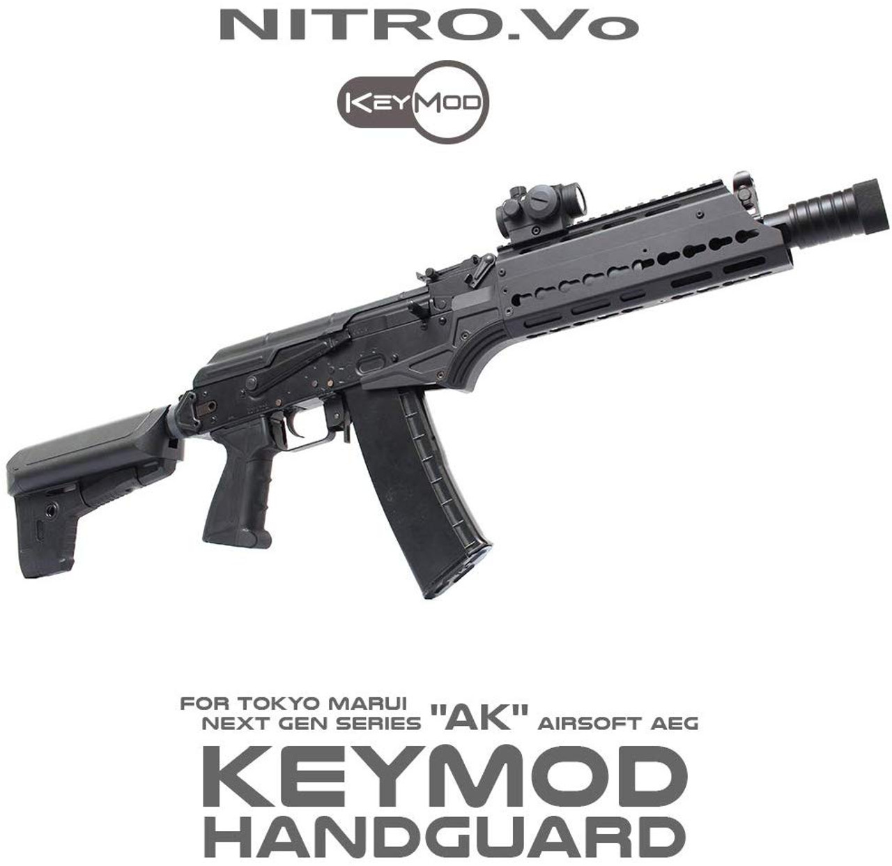 Laylax NITRO.Vo Next Generation AK Keymod Handguard (Handgun is not included)