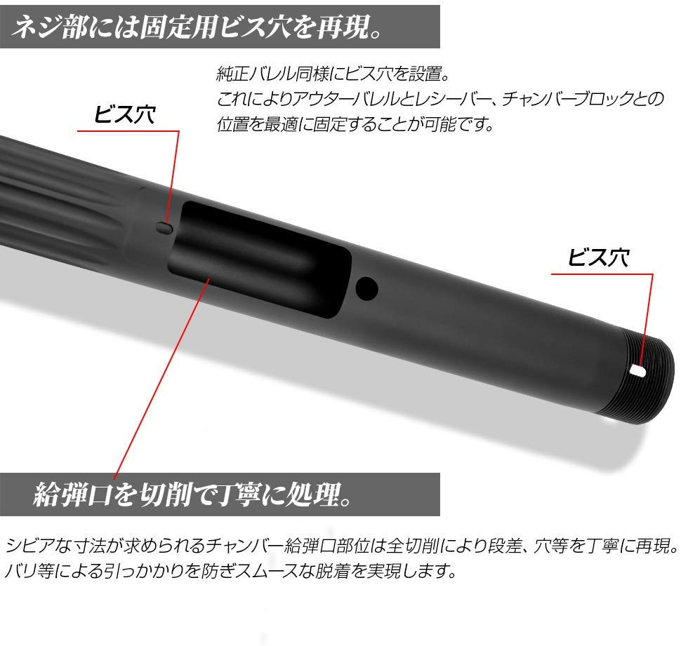 LayLax VSR-10 Fluted outer barrel straight PSS - Airsoft Shop Japan