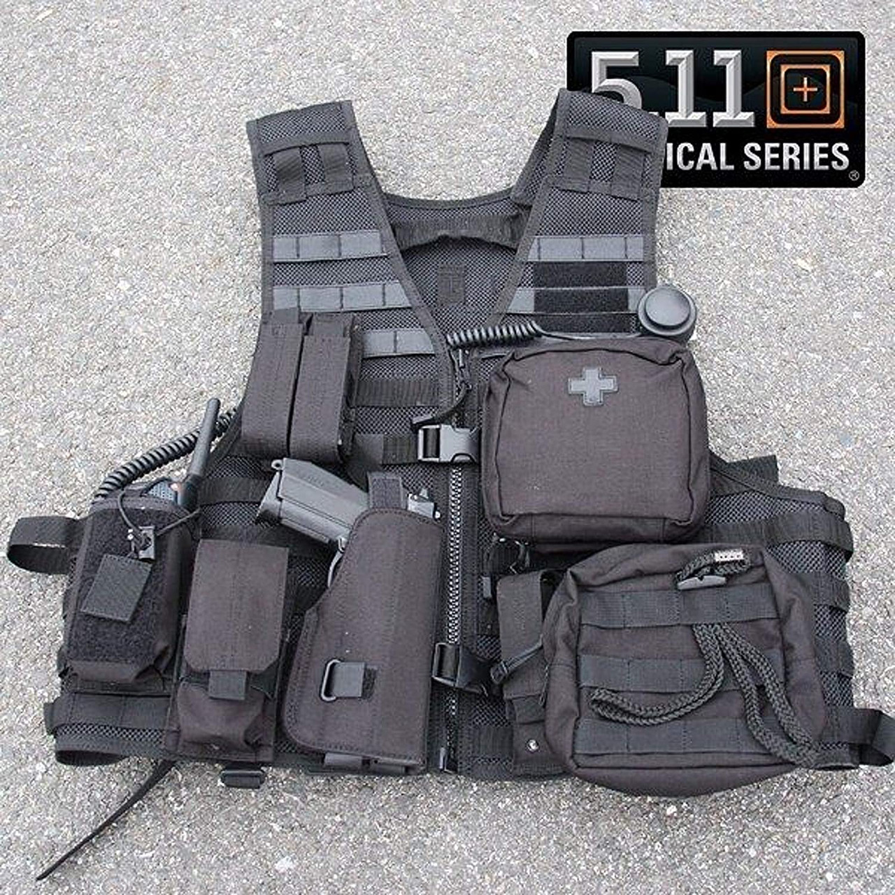 5.11 Tactical Vest VTAC LBE Black Regular - Airsoft Shop Japan