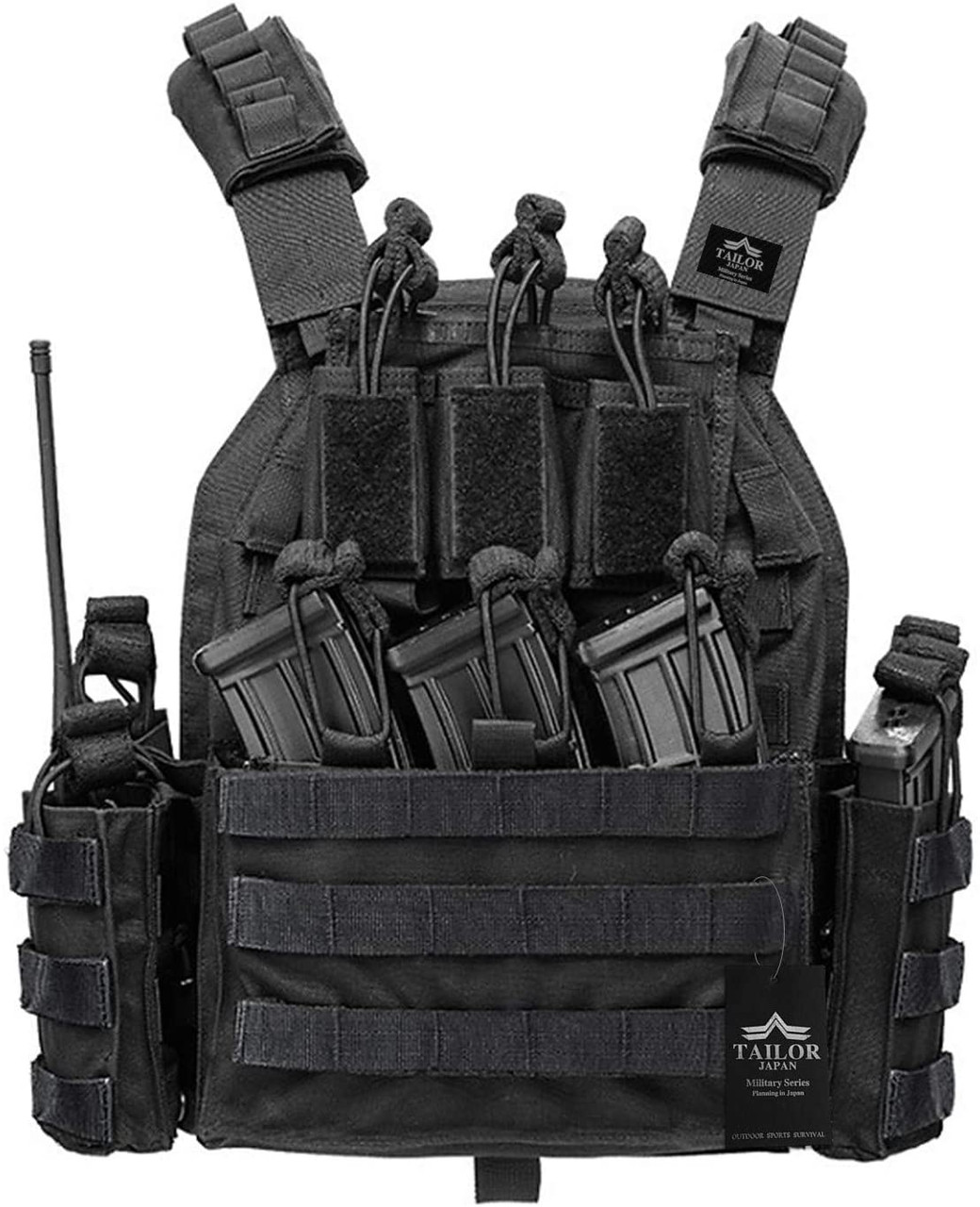 TAILOR JAPAN Tactical Vest Free Size 1000D Nylon Premium Model