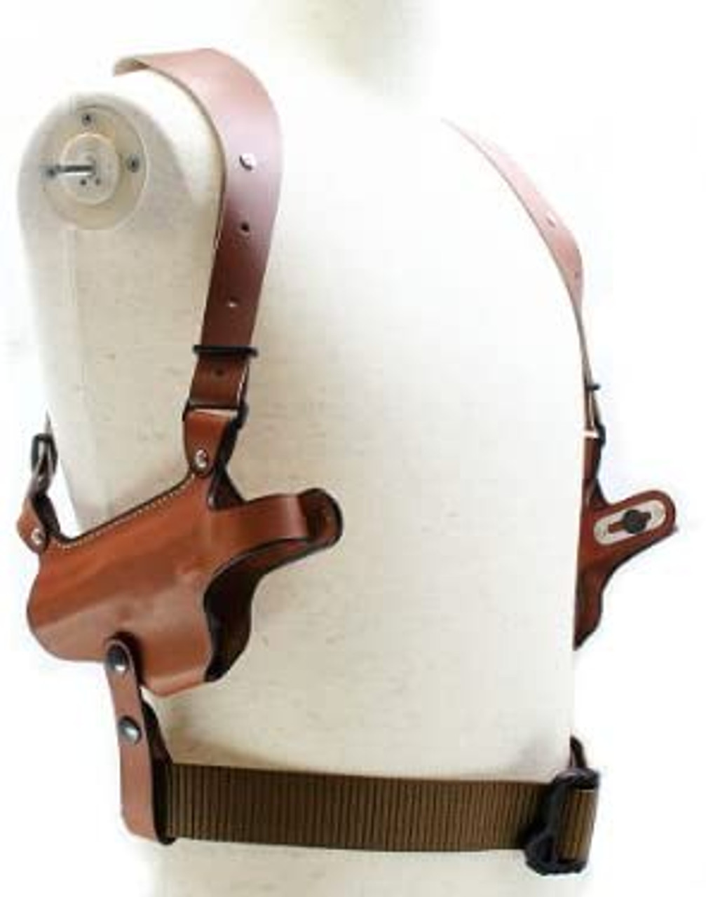 East.A cowhide wide harness shoulder holster W holster type brown