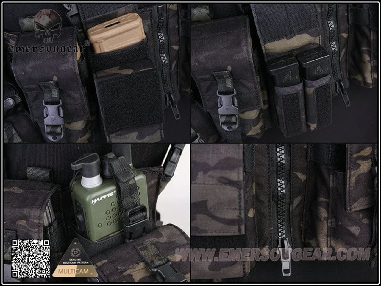 EMERSON 1961A-R Road Bearing Chest Rig Panel MultiCam Black