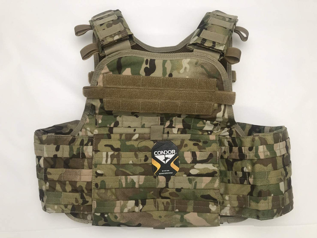 Condor Plate Carrier  Tactical Vest  2 AR500 Armor Plates  Multicam