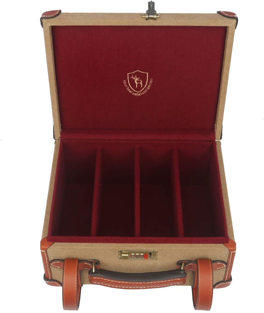  Tourbon Canvas and Leather Deluxe 200 Cartridge Storage Lockable box