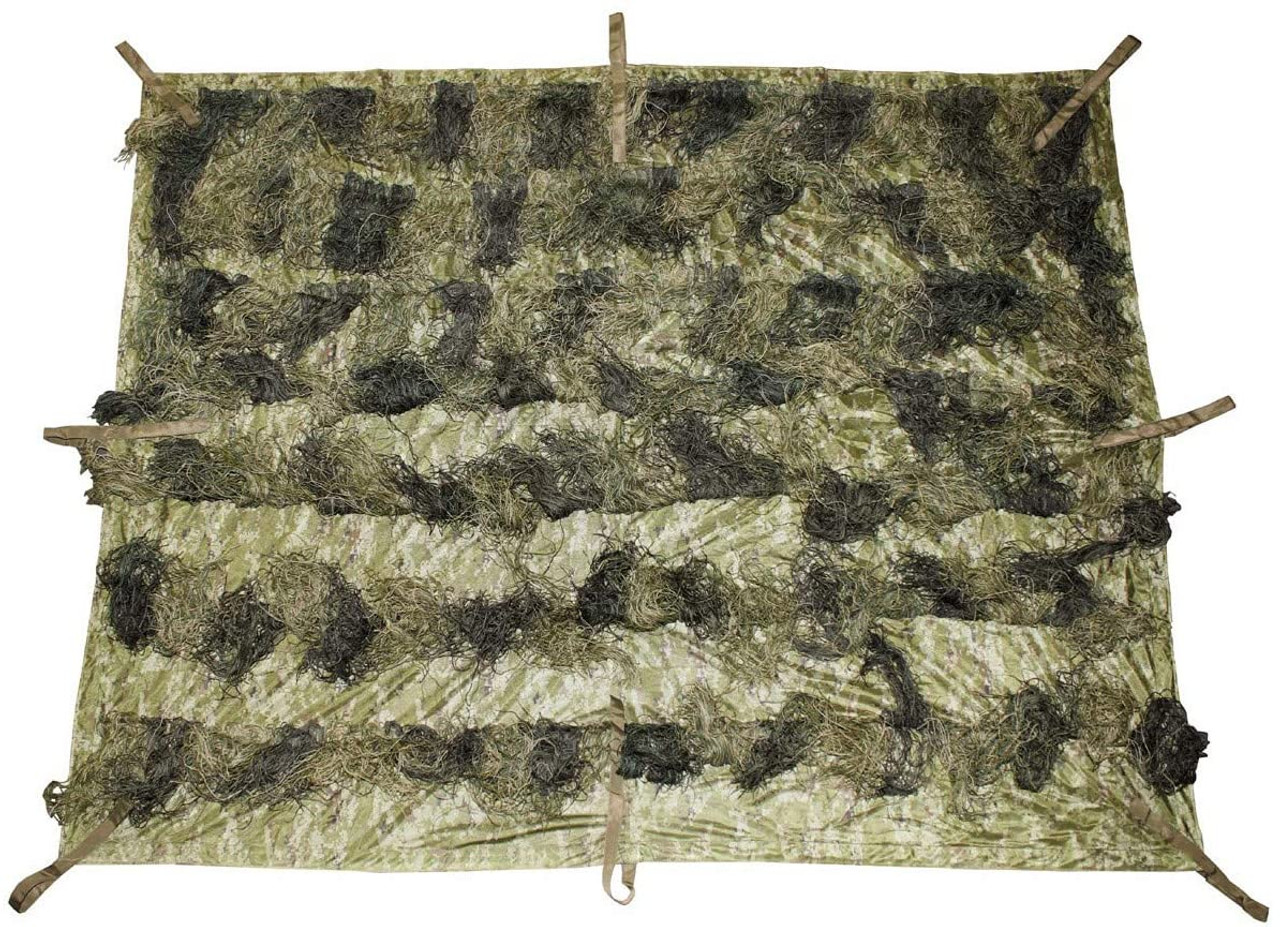 MFH Ghillie Blanket Camouflage fireproof Flame Retardant with Storage Bag WOODLAND 
