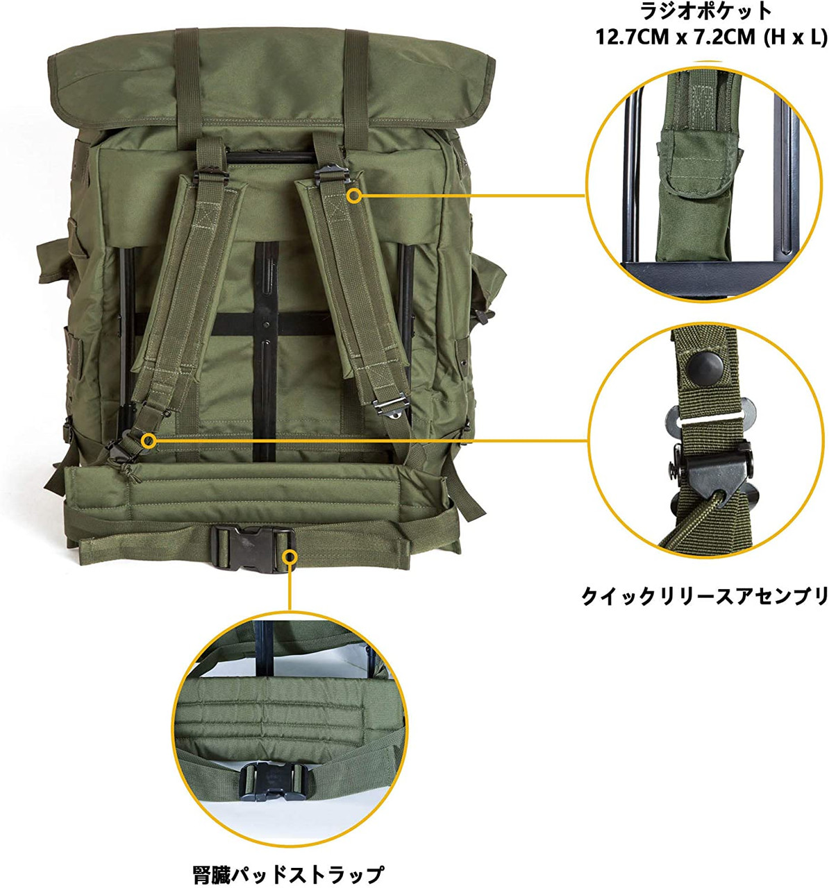 military backpack with frame