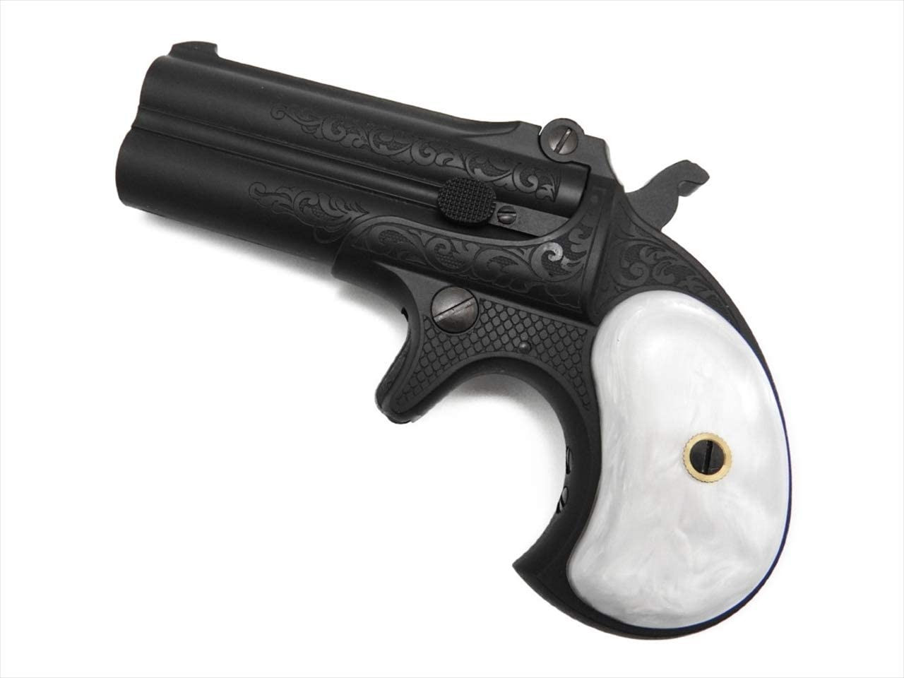 CAW Double Derringer Remington Engraving with Pearl Grip Mule F.C.