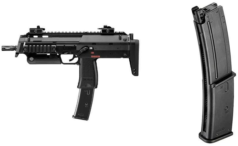 Tokyo Marui set of MP7A1 Black GBB Airsoft Machine Gun & No.34