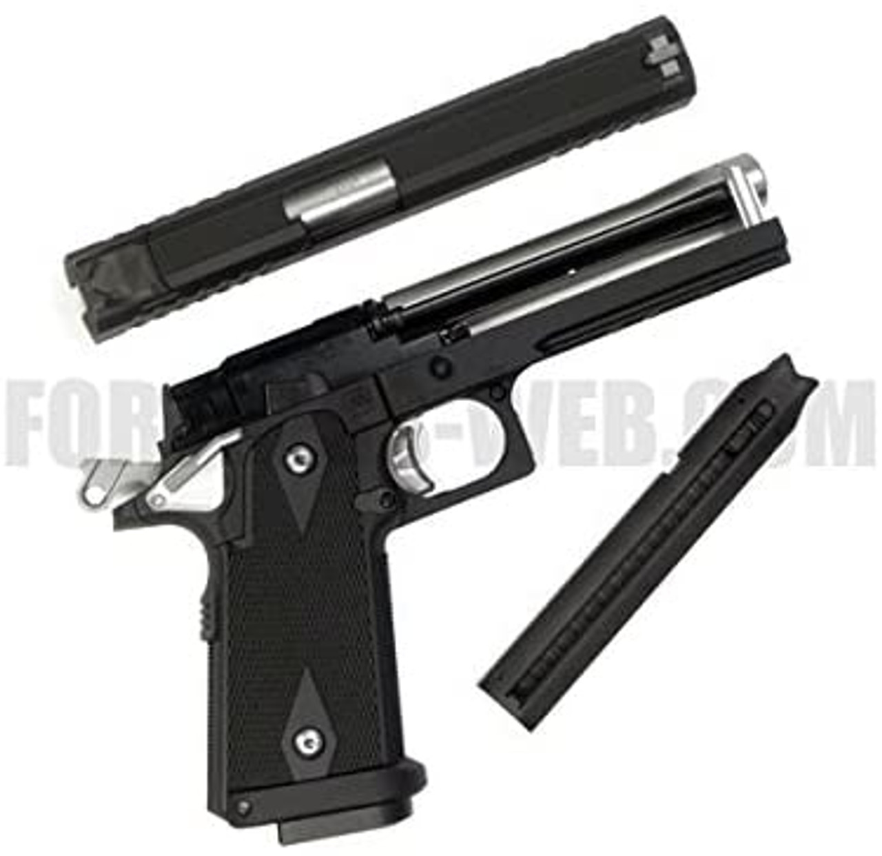 Tokyo Marui [Set product] Airsoft Electric hand gun Hi-CAPA E (main unit + custom built-in + LIPO battery set)