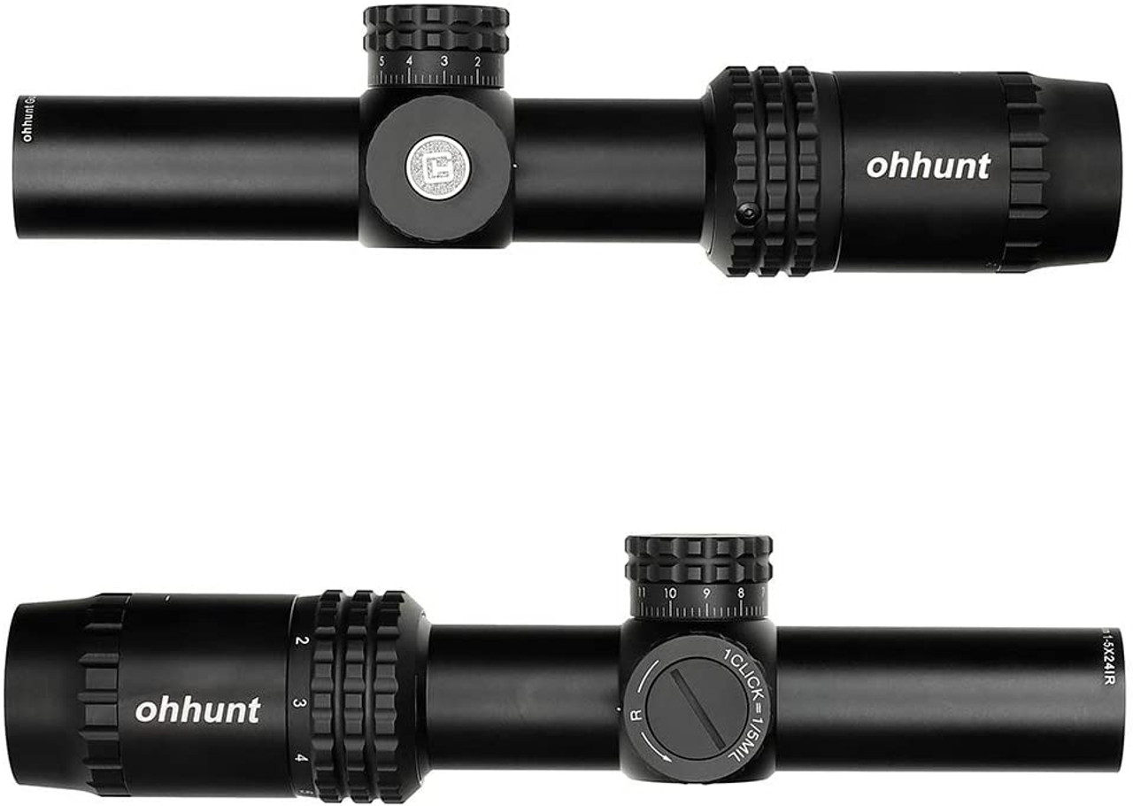 ohhunt Guardian 1-5X24 IR Rifle Scope RG Illumination Reticle 30mm Tube Diameter (with 11mm Mount)