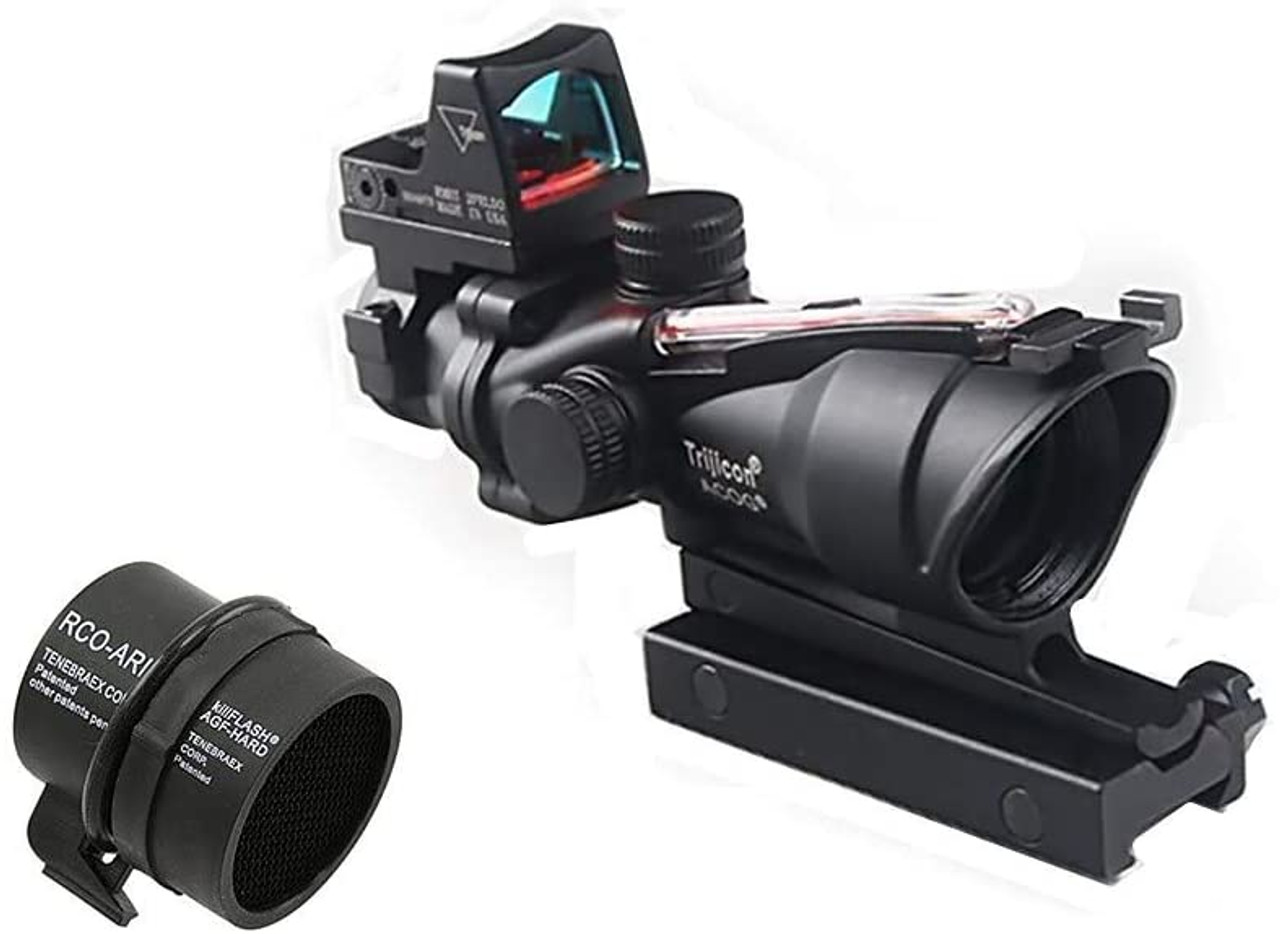 Tryangle Scope Trijicon ACOG TA31 ECOS + Kill Flash Replica Black