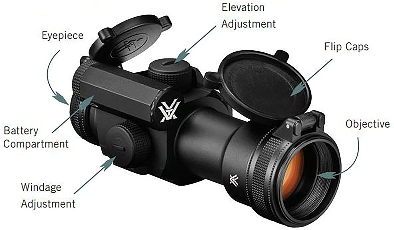 Vortex StrikeFire II Red Dot (4 MOA Bright Red Dot) Lower 1/3 Co
