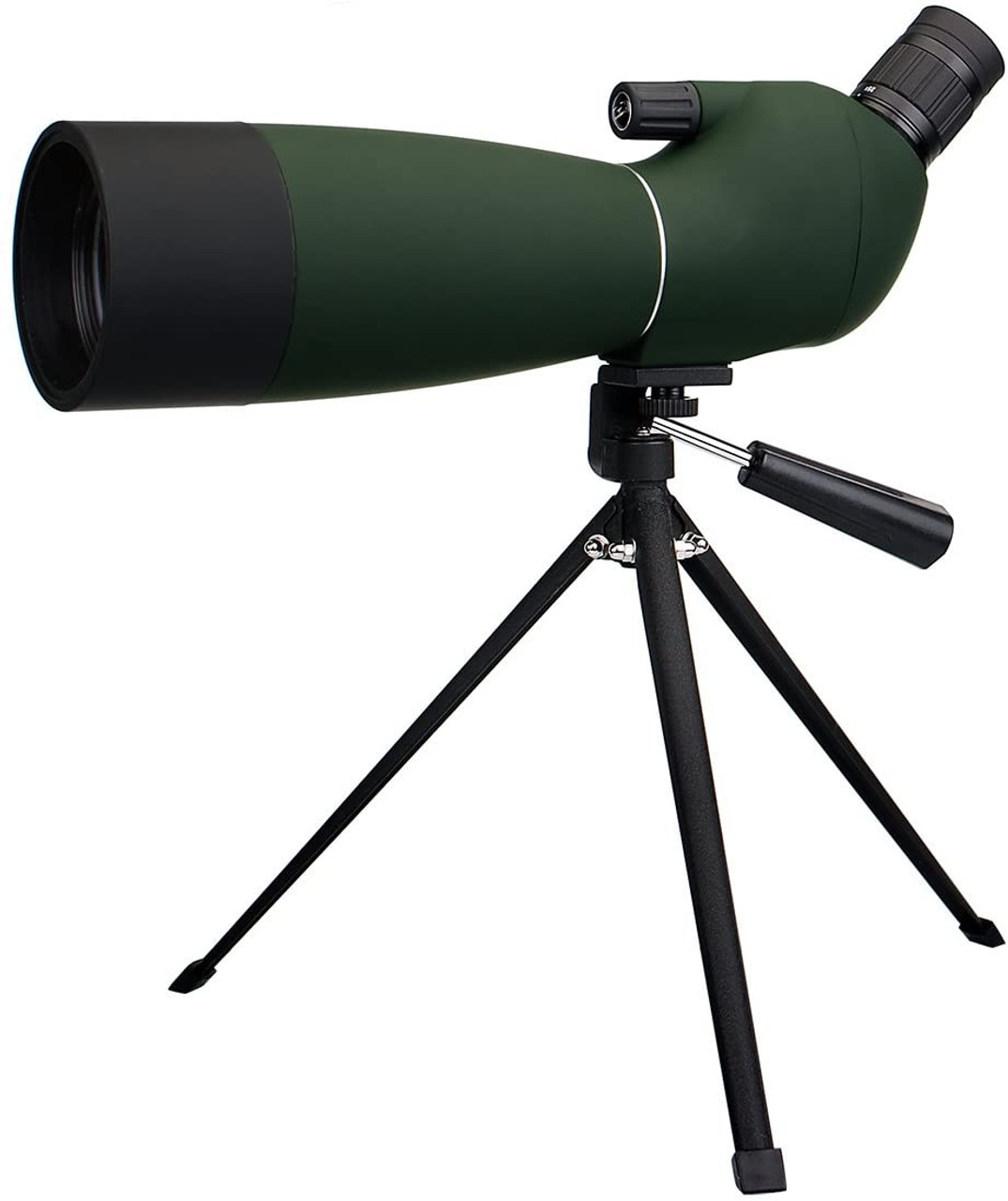 SVBONY SV28 Fieldscope Spottingscope Telescope High Magnification Inclined 25-75x70mm Multilayer Coating IP65 Waterproof with Universal smartphone adapter, Desktop Tripod (Green)