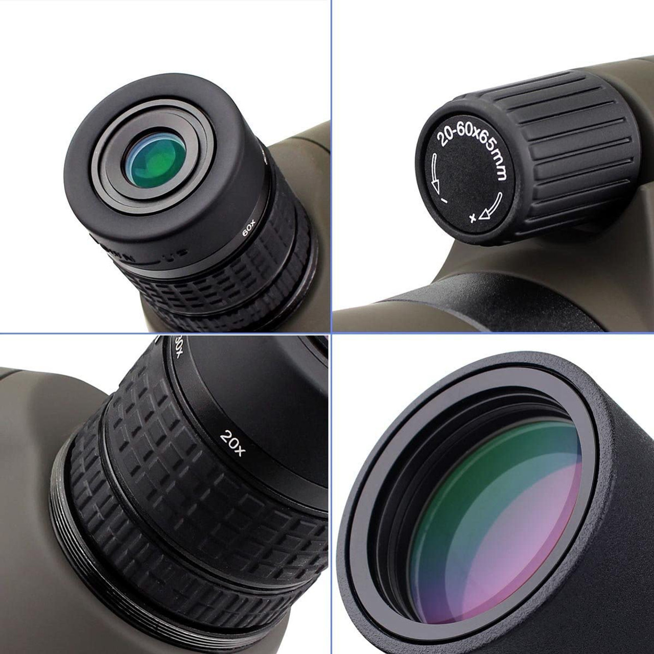 SVBONY SV13 20-60X65 Fieldscope Telescope Monocular High Magnification Telephoto Lens Spottingscope Telescope 