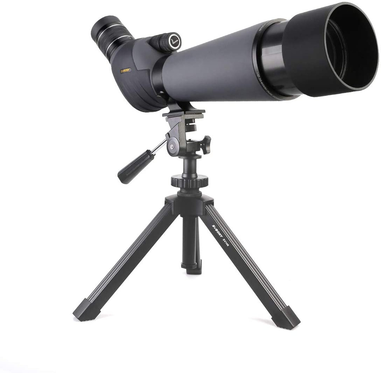 SVBONY SV409 Fieldscope Telescope High Magnification 20-60x80mm Dual Focus FMC Zoom IPX6 Waterproof Large Aperture with Tripod