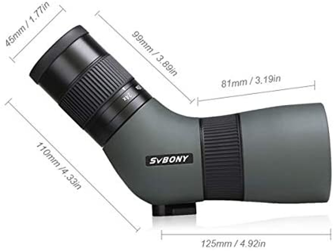 SVBONY SV410 Fieldscope Telescope High Magnification 8-24x50mm ED Lens FMC IPX5 Waterproof Compact Spottingscope