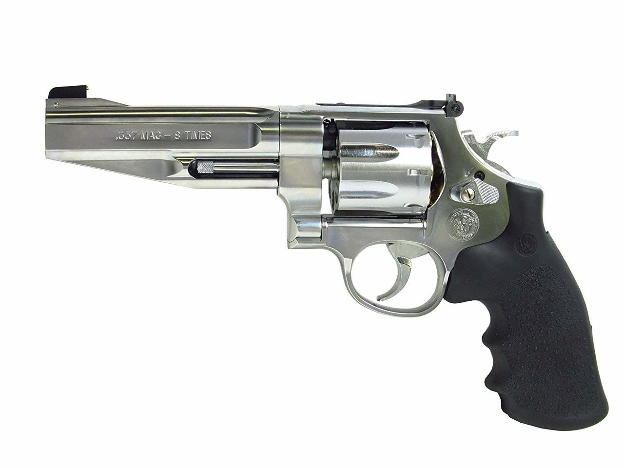 Muzzle left of Tanaka S&W M627 5 inch Eight Shot Stainless Steel Finish Version 2 Gas Revolver Airsoft Gun