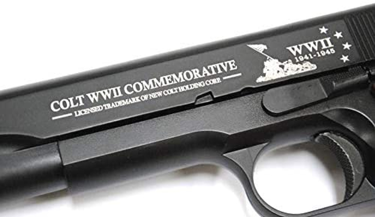 BELL M1911A1 World War II End of War Memorial Engraved Model Government Blowback Airsoft Gas Gun No.723 Resin Frame Version