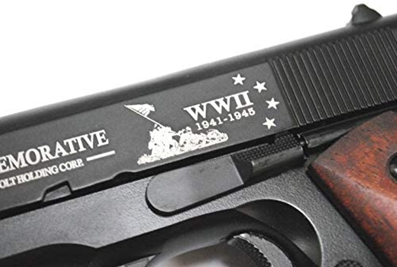 BELL M1911A1 World War II End of War Memorial Engraved Model Government Blowback Airsoft Gas Gun No.723 Resin Frame Version