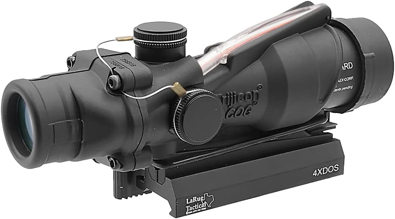 Trijicon ACOG TA31B 4 Magnification Rifle Scope & LaRue Type LT100 QD Mount Set (Fixed Magnification/U.S. Military Model/Equipped with Focusing Tube (Red)) Sight Replica Black 