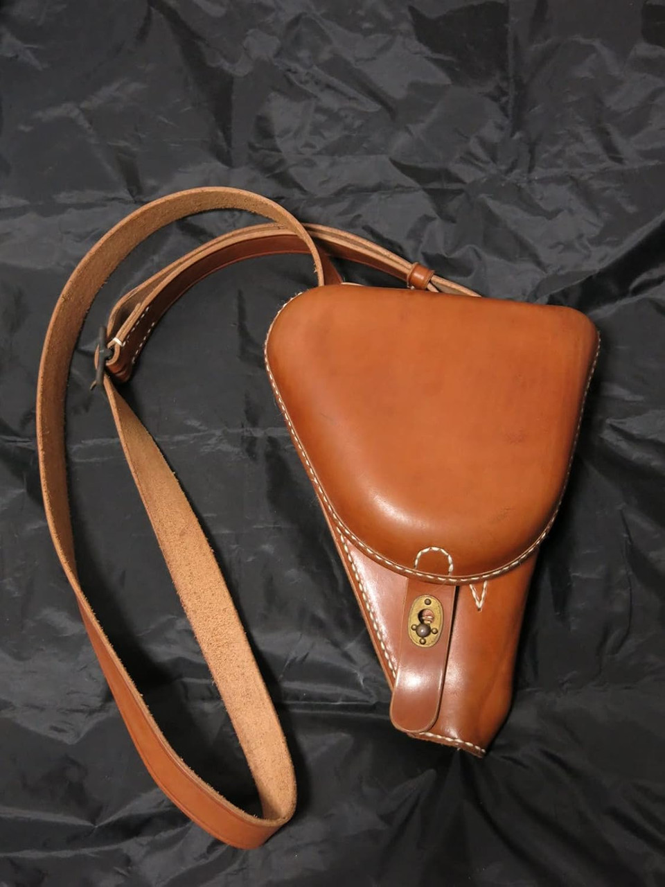 Wonderful Select Japanese Army Nambu Type 14 Pistol Holster Pistol Pouch Precision Replica Made of Cowhide