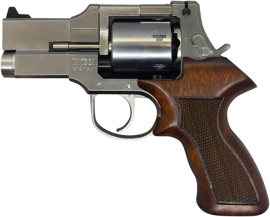 Marushin Mateba 3 inch Silver ABS Wood Short Grip Gas Revolver