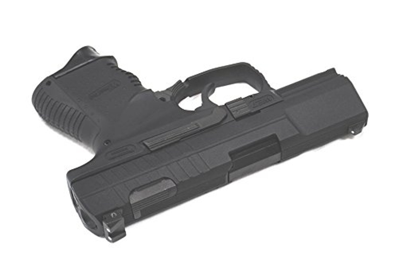 Left side of We-Tech Walther P99 BK metal slide compact GBB Airsoft gun