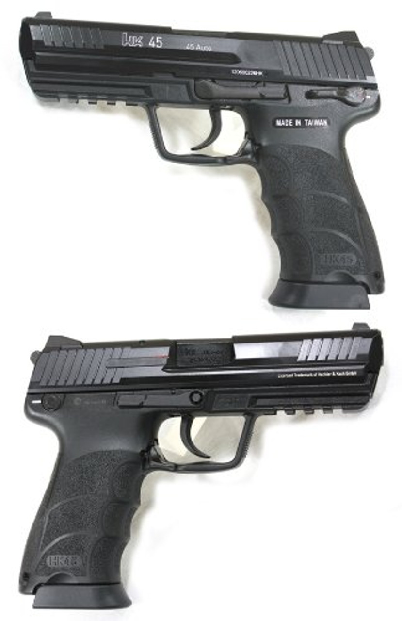 Left and right side of UMAREX H & K 45 System 7 Metal Slide Version GBB Airsoft Gun 