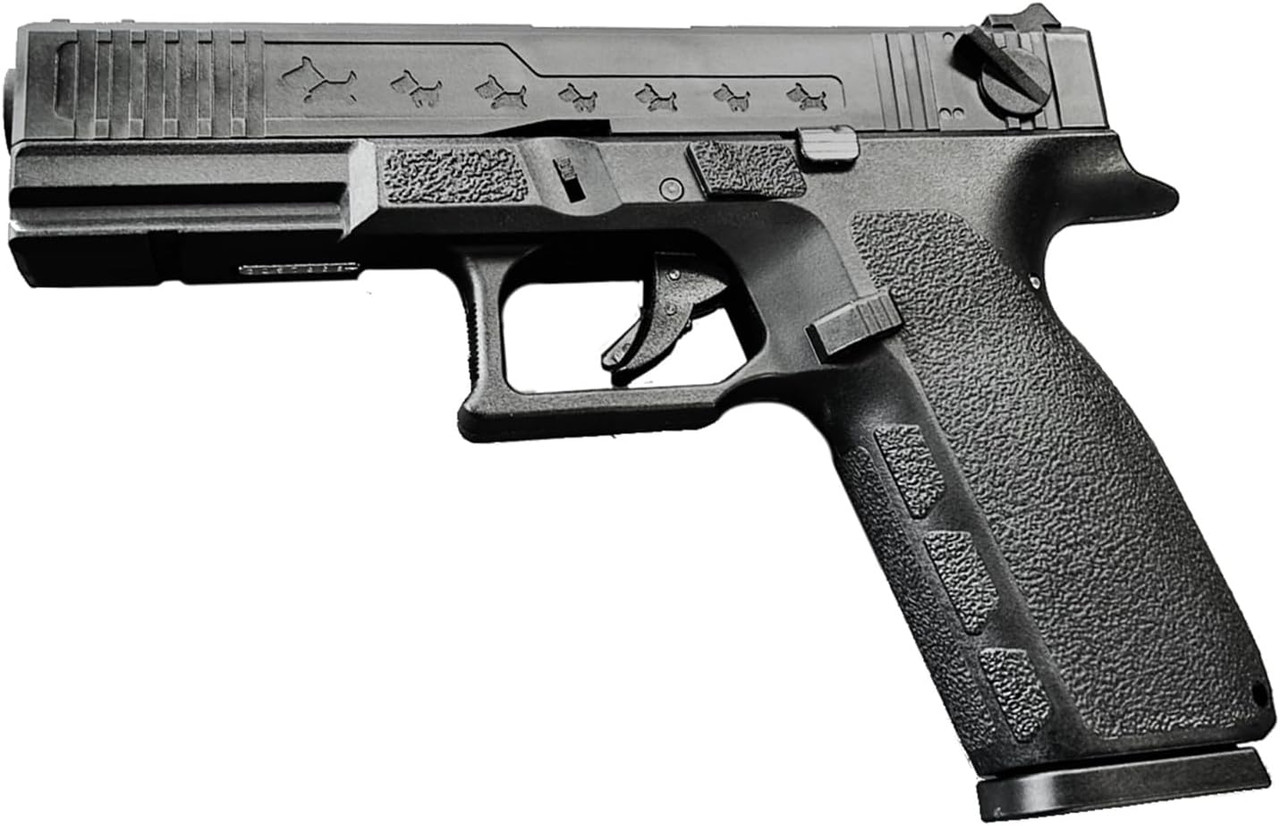 Carbon8 Striker-9S Dog-Engraved CO2 Blowback Airsoft Handgun Black