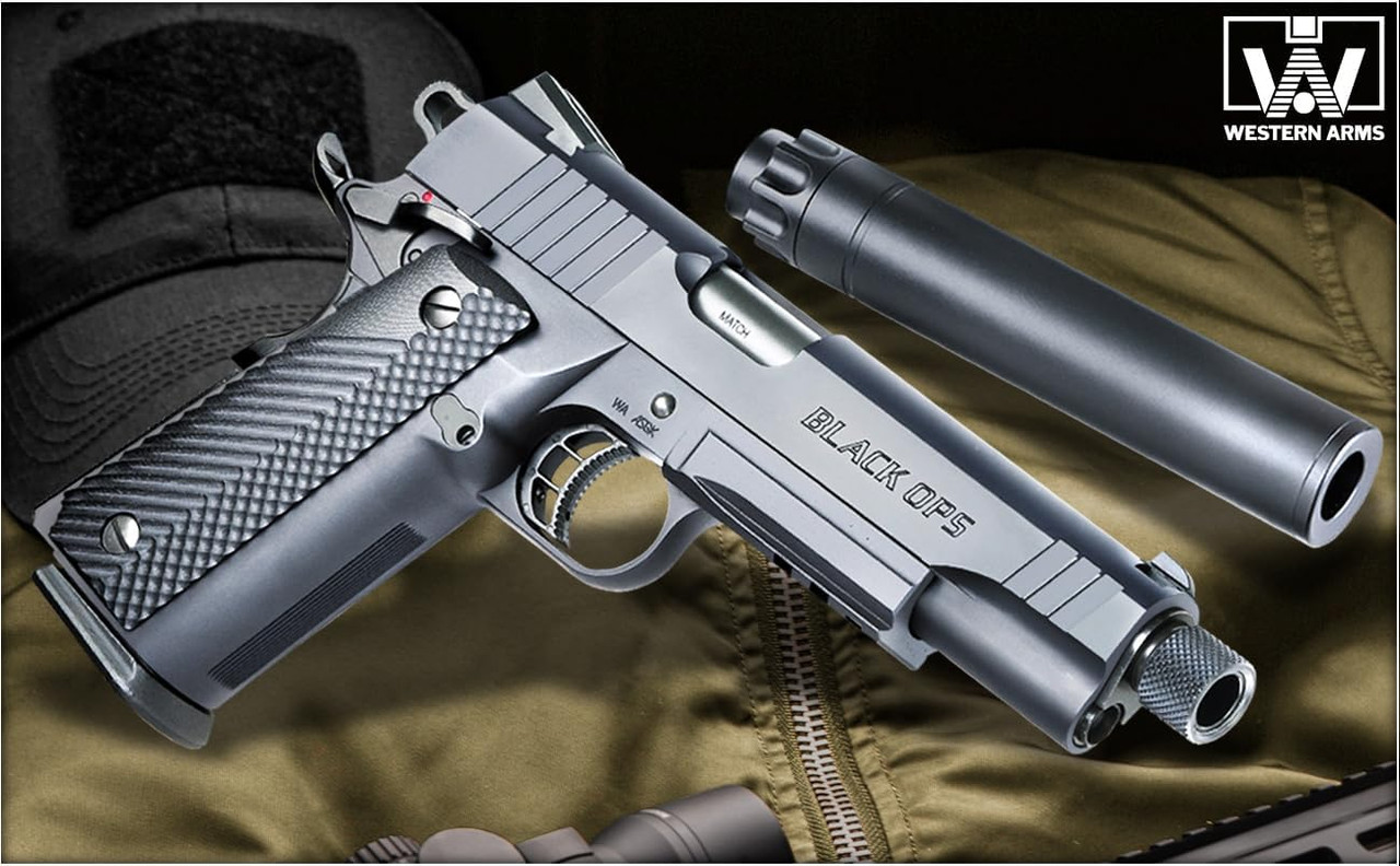 OPS Tactical モデルガン シルバー/ブラック OPS Tactical モデルガン シルバー/ブラック OPS Tactical モデルガン