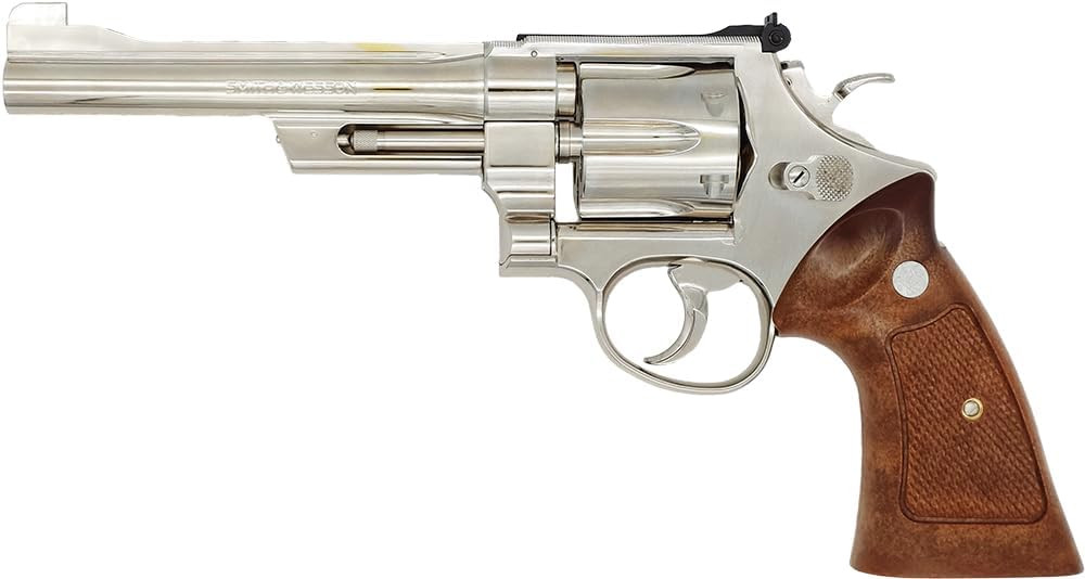 Tanaka S&W M27 The .357 Magnum 6-inch Nickel Finish Model Gun (Finished Product)