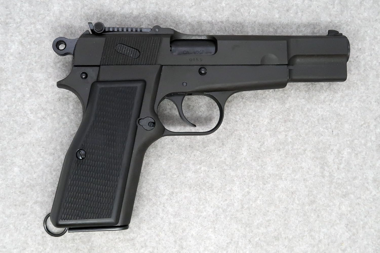 Marushin K.K. Hi-Power Military: Black Heavyweight (HW) with Plastic Grips X-PFC Model Gun (Fully Assembled / Firing Type)  022616